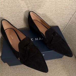 Cole Haan Women's Viola Skimmer Black Suede Loafers